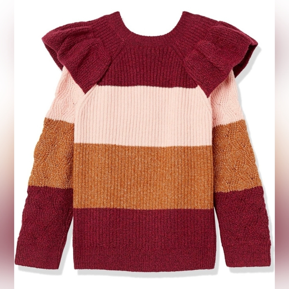 Amazon Essentials Girls Ruffle Sweater (L) - Picture 2 of 3